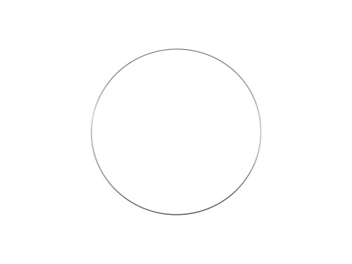 Metalowa obręcz do makramy - Koło, srebrne, 20 cm