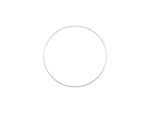 Metal hoop, base for garlands, wreaths and dream catchers - silver, dia. 15 cm