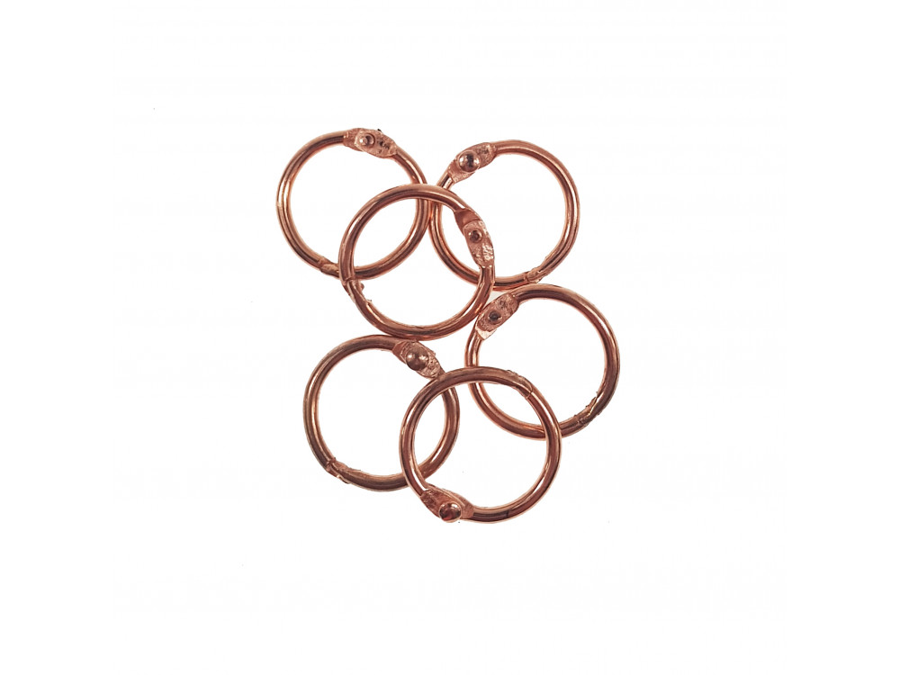Metal rings - Simply Crafting - rose gold, 14 mm, 6 pcs.