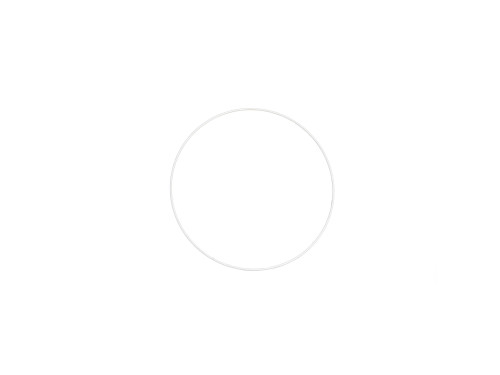 Metal hoop, base for garlands, wreaths and dream catchers - white, dia. 10 cm