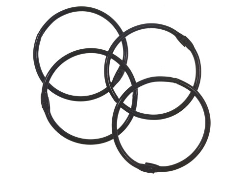 Metal rings - Simply Crafting - black 50 mm 4 pcs.