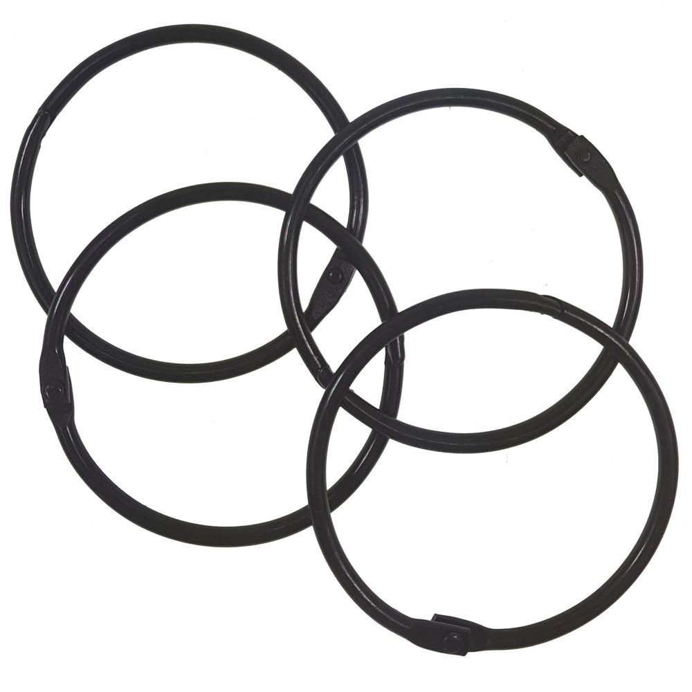 Metal rings - Simply Crafting - black, 50 mm, 4 pcs.