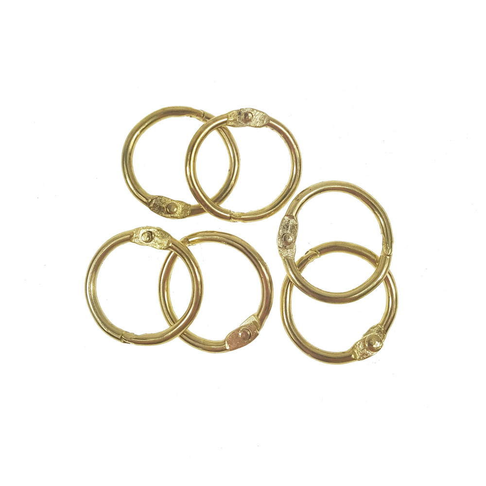 Metal rings - Simply Crafting - gold, 14 mm, 6 pcs.