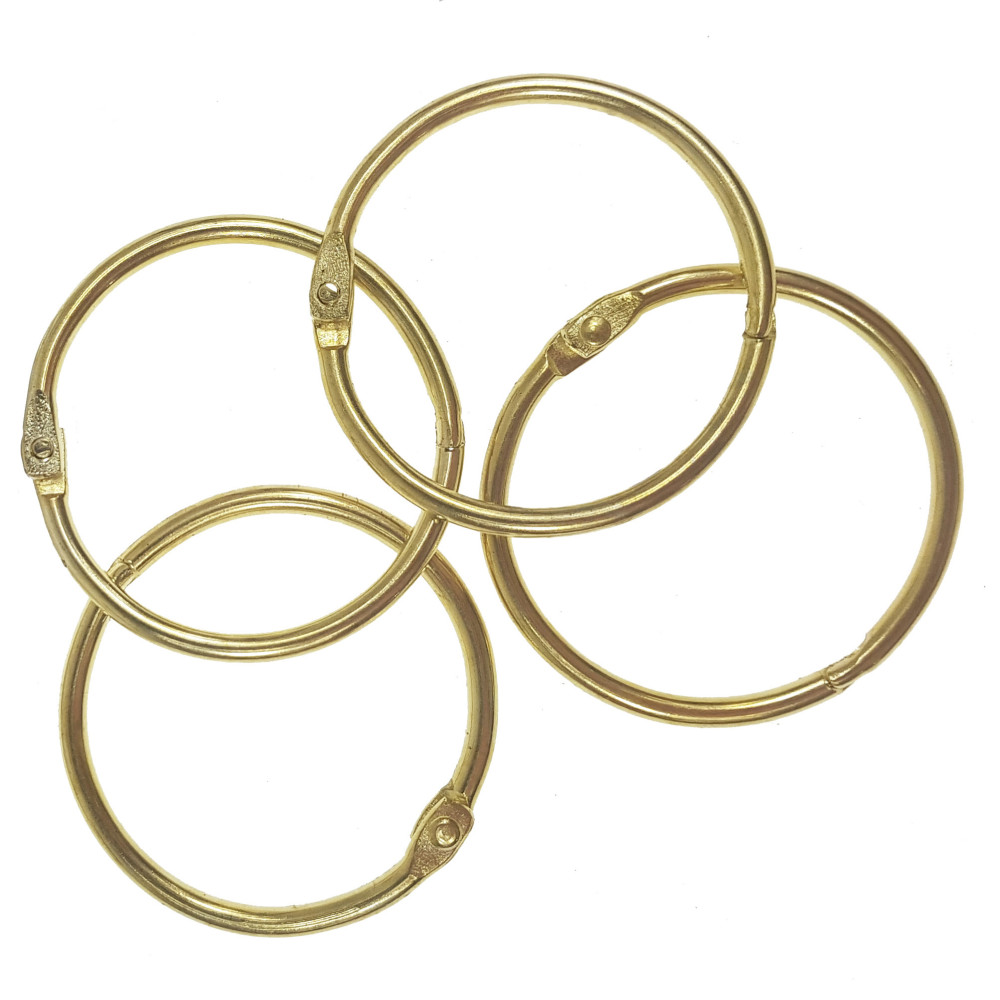 Metal rings - Simply Crafting - gold, 38 mm, 4 pcs.