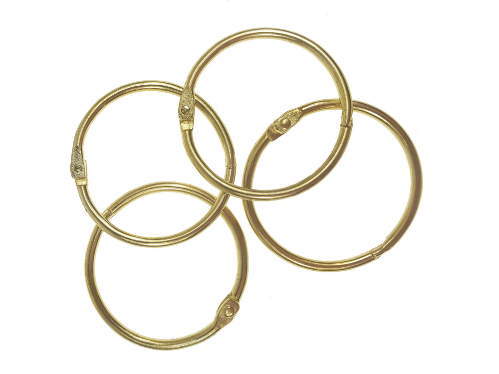 Kółka do albumów metalowe zamykane - Simply Crafting - złote 38 mm 4 szt.