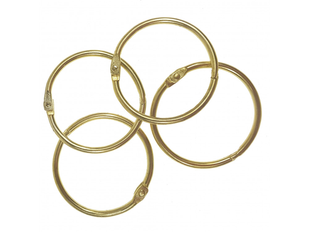 Metal rings - Simply Crafting - gold, 38 mm, 4 pcs.