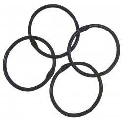 Metal rings - Simply Crafting - black, 38 mm, 4 pcs.