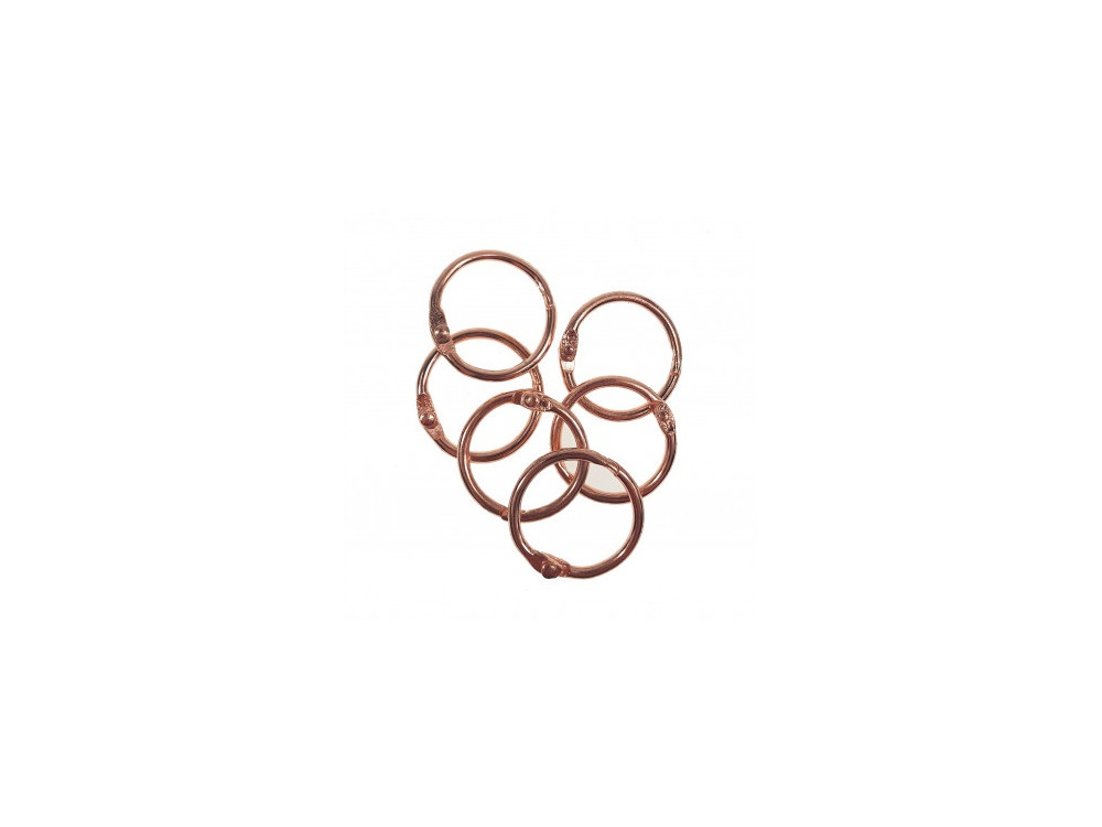 Metal rings - Simply Crafting - rose gold, 19 mm, 6 pcs.