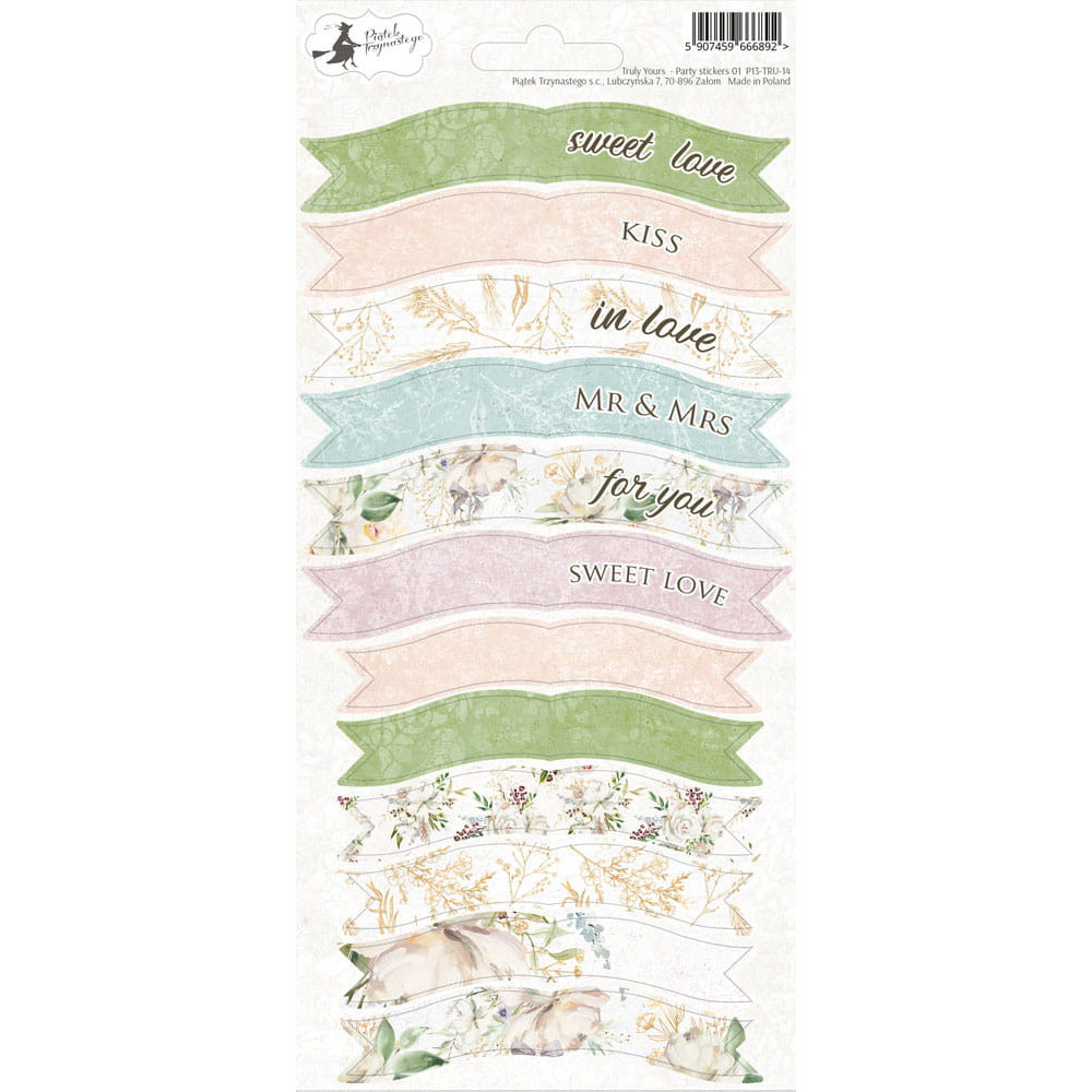 Party sticker sheet - Piątek Trzynastego - Truly Yours 01