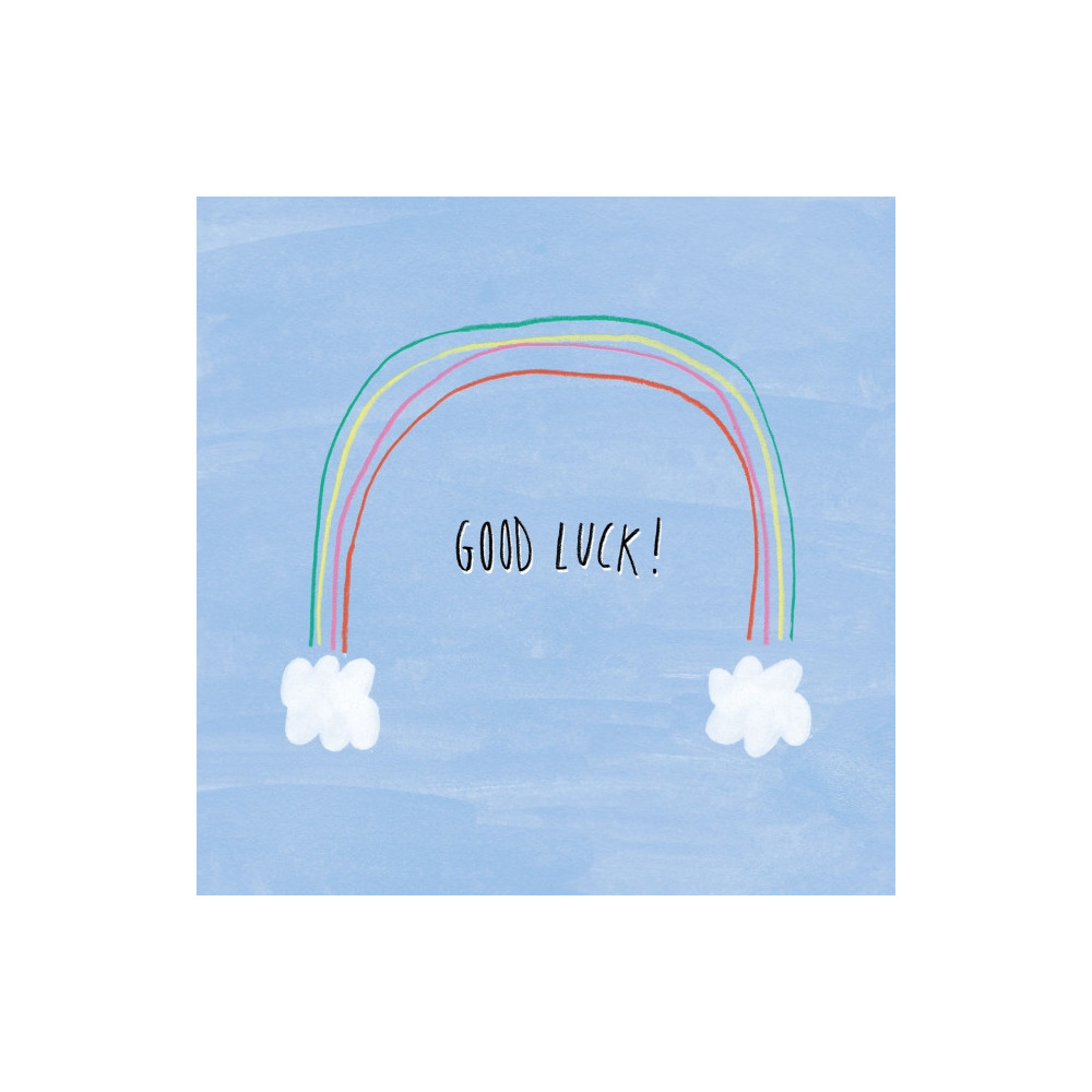 Greeting card - Pieskot - Good luck raindbow, 14,5 x 14,5 cm