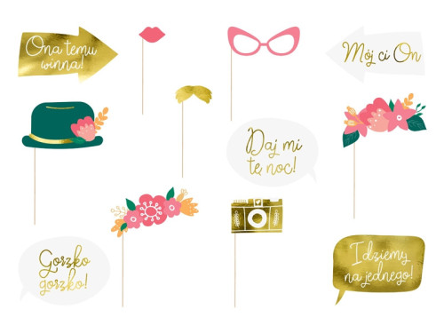 Gadgets for wedding photos - mix, 12 pcs.