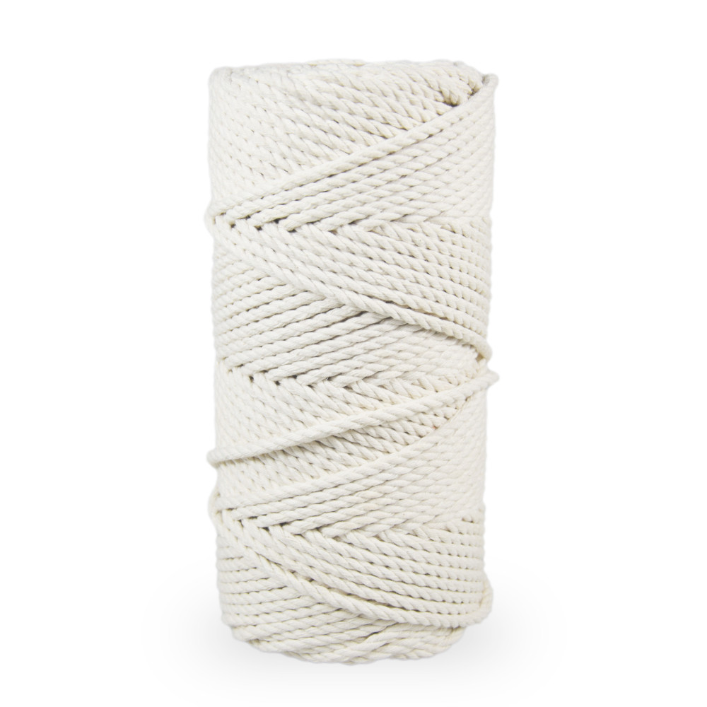 Cotton cord for macrames - natural, light beige, 5 mm, 100 m
