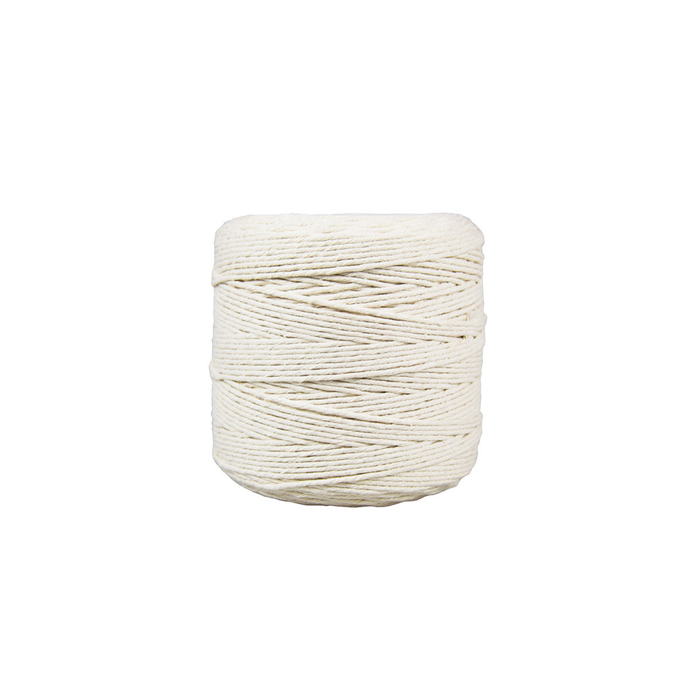 Cotton cord for macrames - natural, light beige, 2 mm, 500 g, 300 m