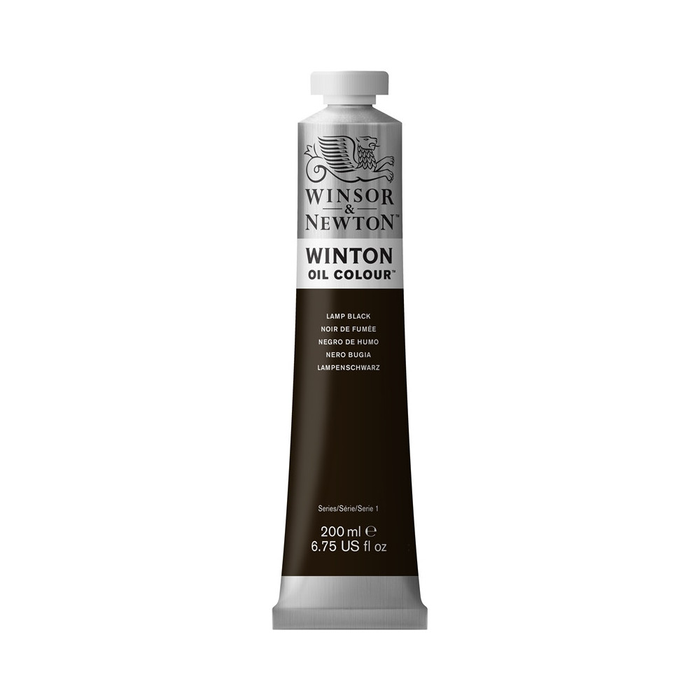 Oil paint Winton Oil Colour - Winsor & Newton - lamp black, 200 ml