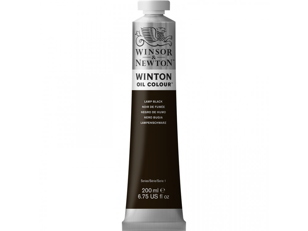 Oil paint Winton Oil Colour - Winsor & Newton - lamp black, 200 ml