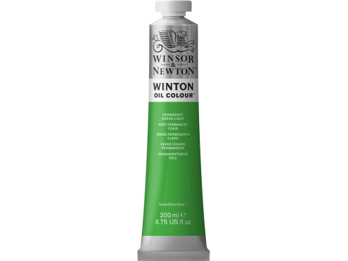 Farba olejna Winton Oil Colour - Winsor & Newton - permanent green light, 200 ml