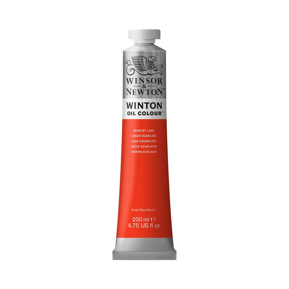 Farba olejna Winton Oil Colour - Winsor & Newton - scarlet lake, 200 ml