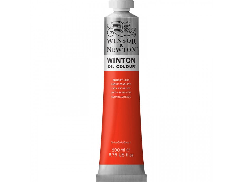 Farba olejna Winton Oil Colour - Winsor & Newton - scarlet lake, 200 ml