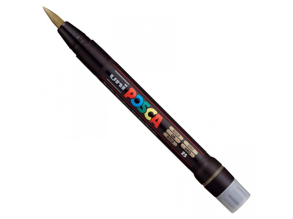Marker pędzelkowy Posca PCF-350 - Uni - złoty, gold