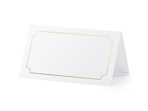 Business cards on the table - Frame, golden