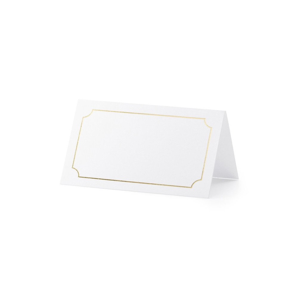 Business cards on the table - Frame, golden