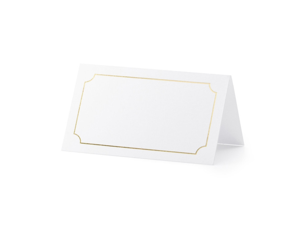 Business cards on the table - Frame, golden