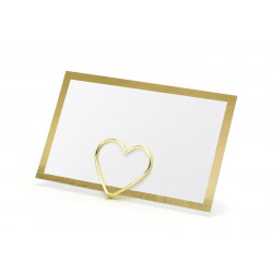 Business cards on the table, frame - gold, 10 pcs.