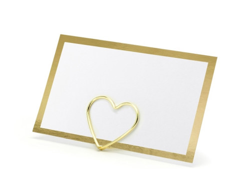 Business cards on the table, frame - gold, 10 pcs.