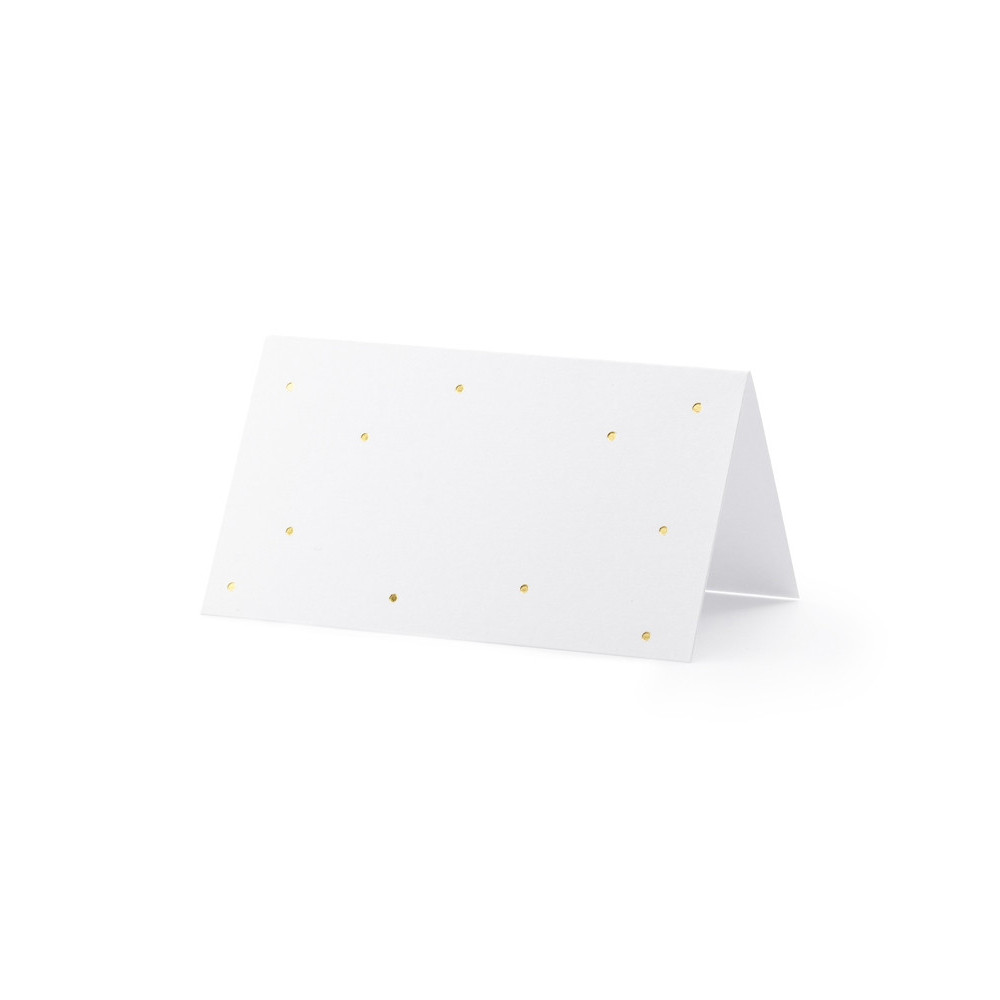 Business cards on the table - Dots, gold