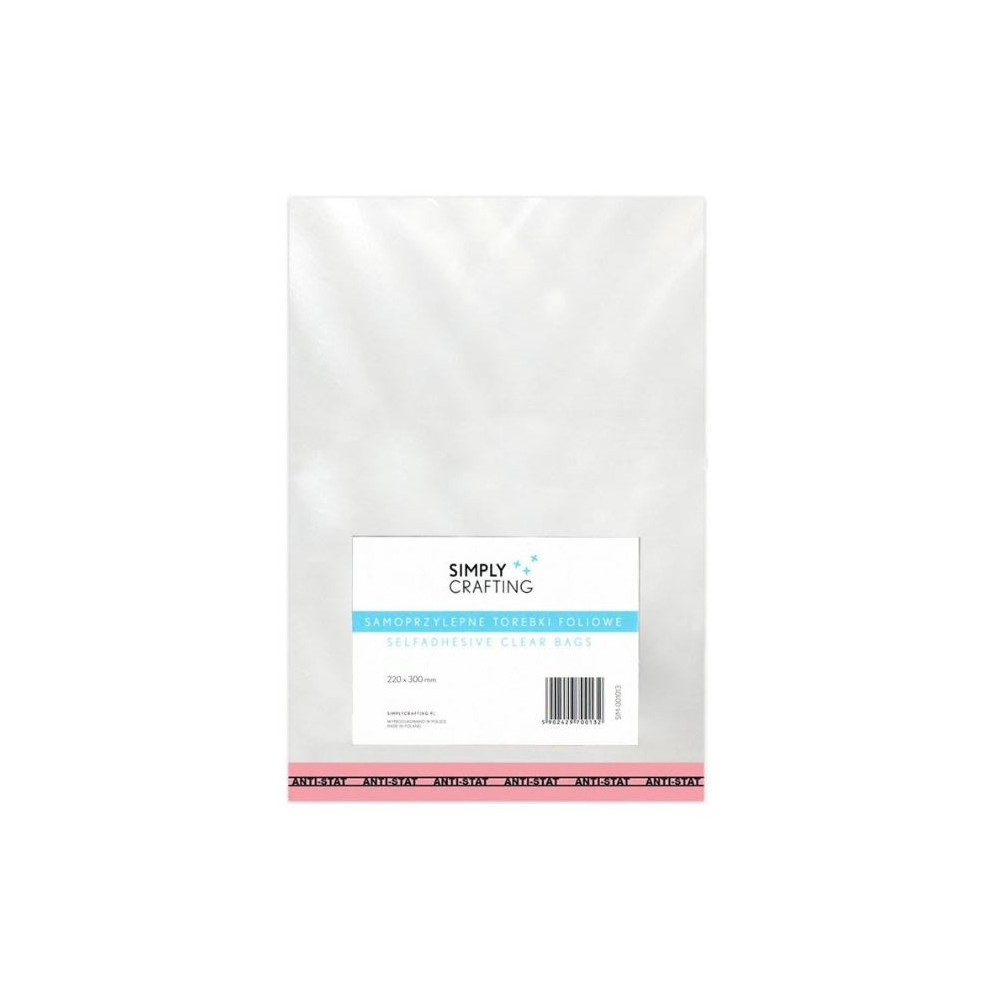 Self-adhesive foil plastic bags 22 x 30 cm 500 pcs