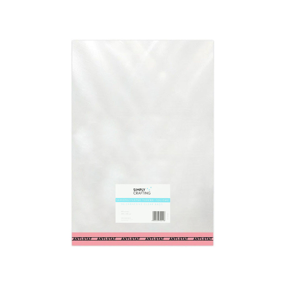 Self-adhesive foil plastic bags 35x43 cm 100 pcs
