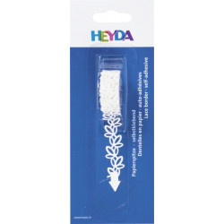 Koronka papierowa, samoprzylepna Liście - Heyda - biała