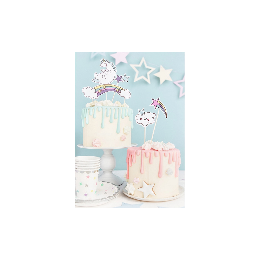 Cake toppers Unicorn - 5 pcs.