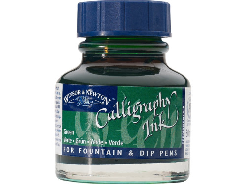 Tusz do kaligrafii - Winsor & Newton - green, 30 ml