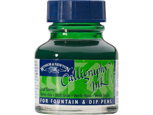 Tusz do kaligrafii - Winsor & Newton - leaf green, 30 ml