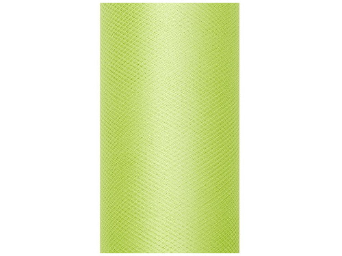 Tiul dekoracyjny 15 cm - jasnozielony, 9 m