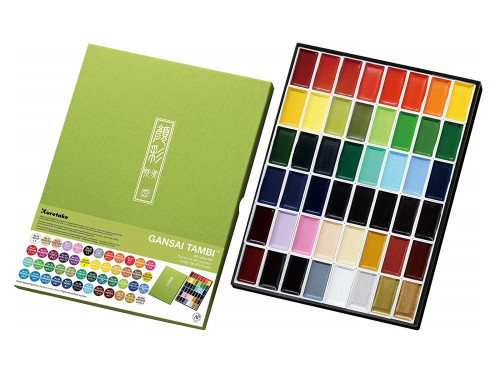Watercolor set Gansai Tambi - Kuretake - 48 colors