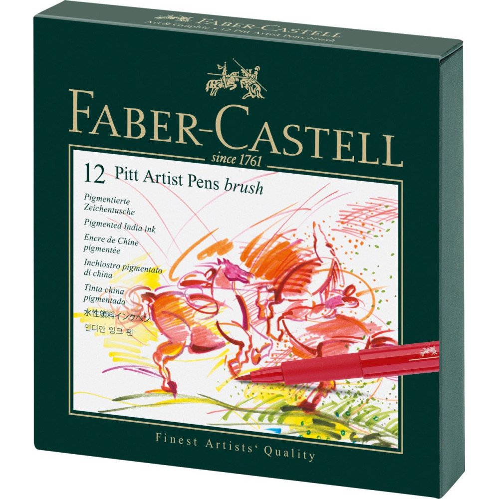 Zestaw pisaków pędzelkowych Pitt Artist Pen - Faber-Castell - 12 szt.