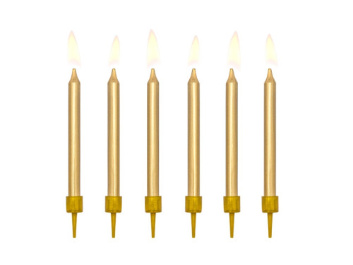 Birthday candles - Gold 6 pcs