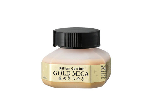 Tusz do kaligrafii - Kuretake - gold mica, 60 ml