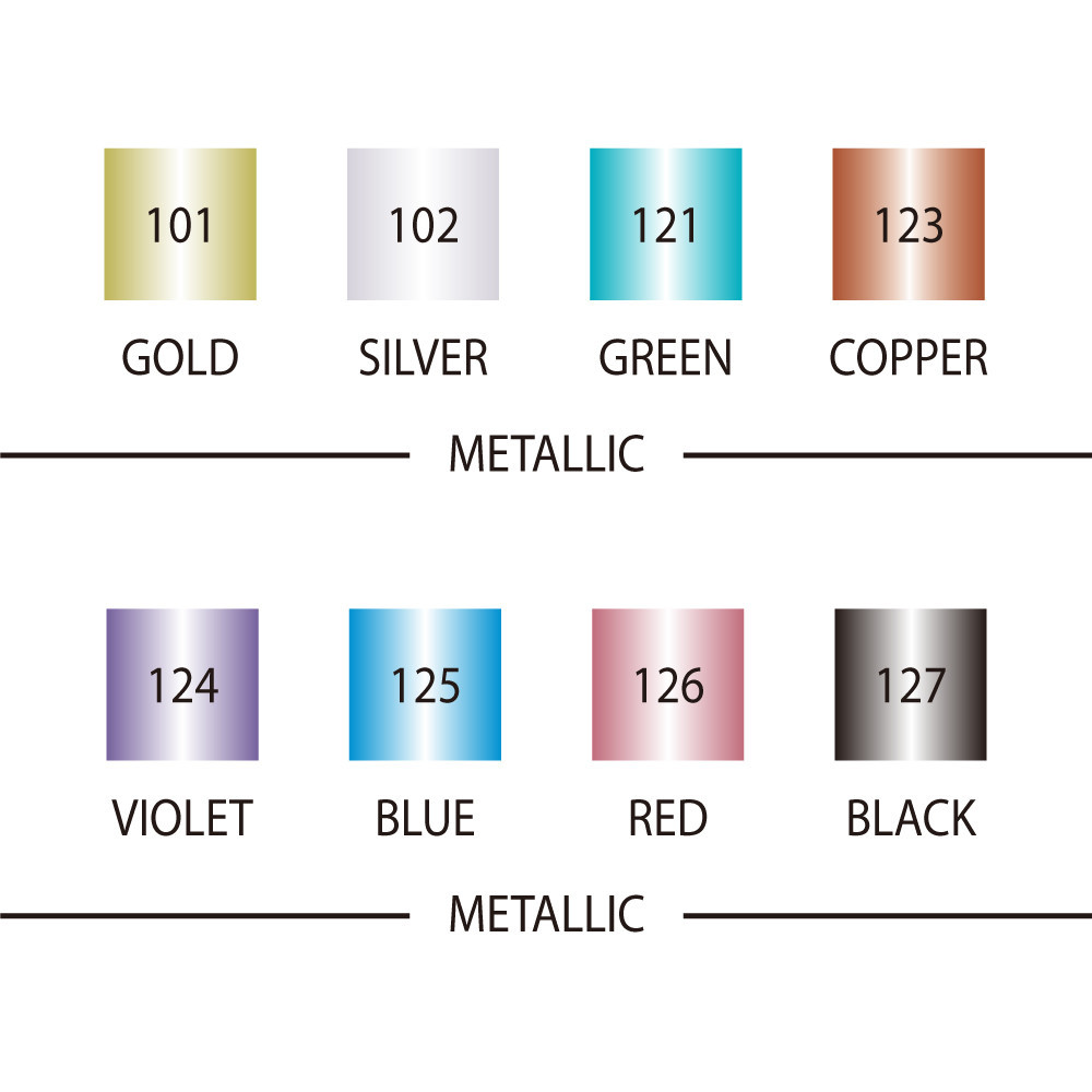 Pisaki pędzelkowe Fudebiyori Metallic - Kuretake - 8 kolorów