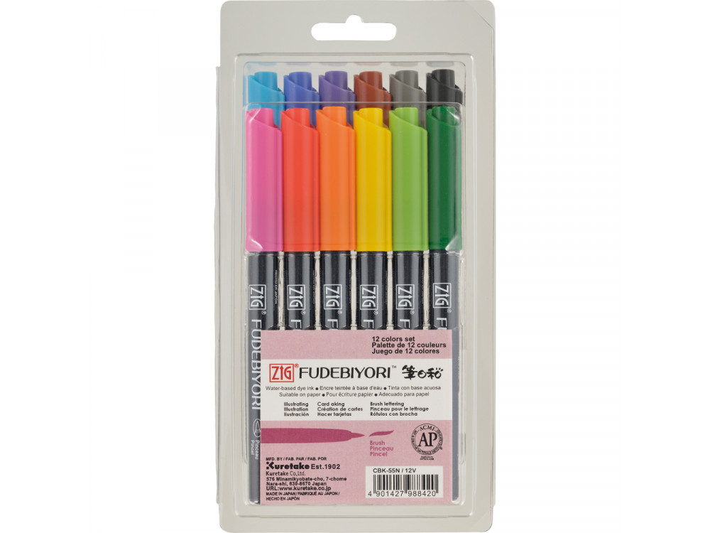 Fudebiyori pens - Kuretake - 12 colors
