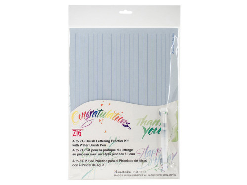 Brush Lettering practice kit - Kuretake - 24 x 34 cm