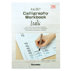 Zeszyt ćwiczeń do kaligrafii - Kuretake - Calligraphy Workbook Italic
