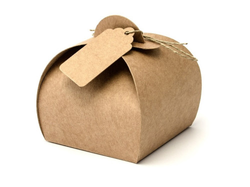 Boxes Heart, kraft 6x6x5,5 - 10 pcs