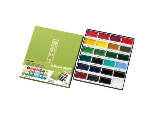 Watercolor set Gansai Tambi - Kuretake - 24 colors