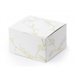 White boxes, golden twigs