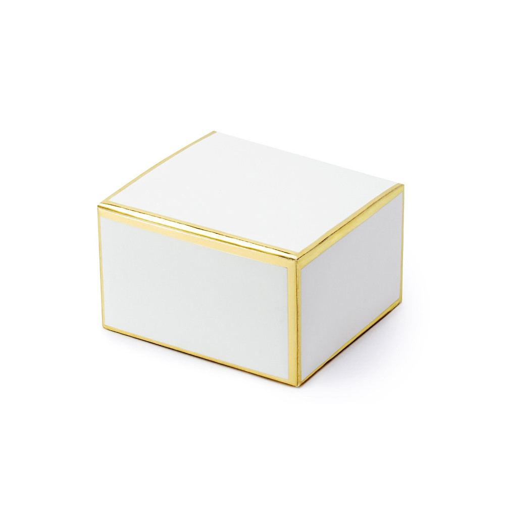 White boxes, golden edges