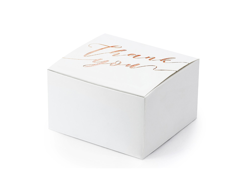 Boxes Thank You, white, pink gold