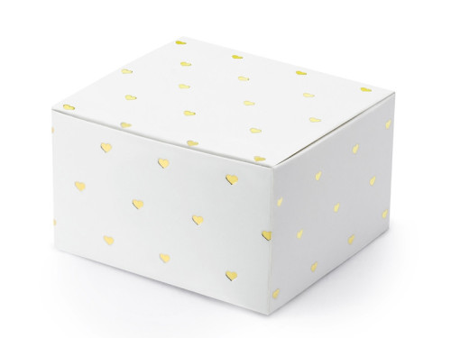 Boxes Hearts, white, gold
